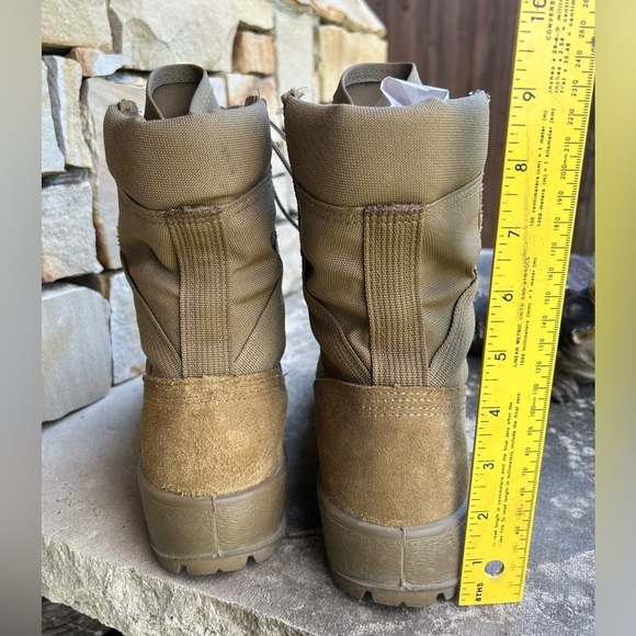 Vibram Tan Lace-Up Combat Boots Coyote Hot weather Army boots.Sz-4W. R - Picture 10 of 12